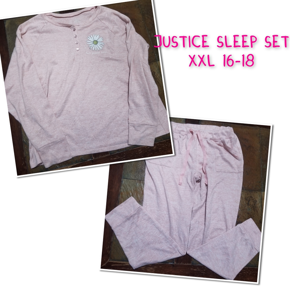 Justice Light Pink Sleep Set XXL 16-18